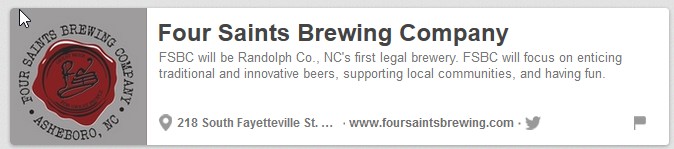 Four Saints Brewing Company, Asheboro, NC