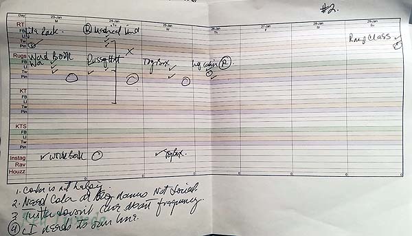 Laying out publication schedules.